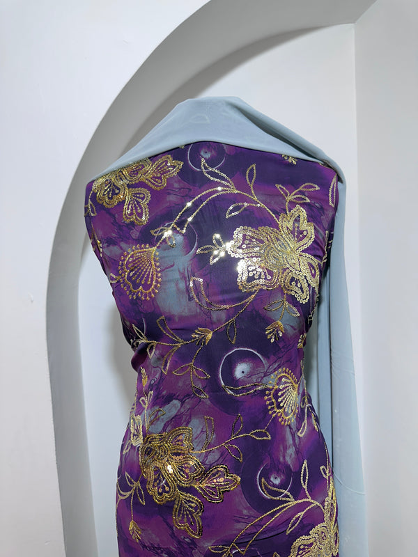 Hayat Plum Sequin Dirac Set